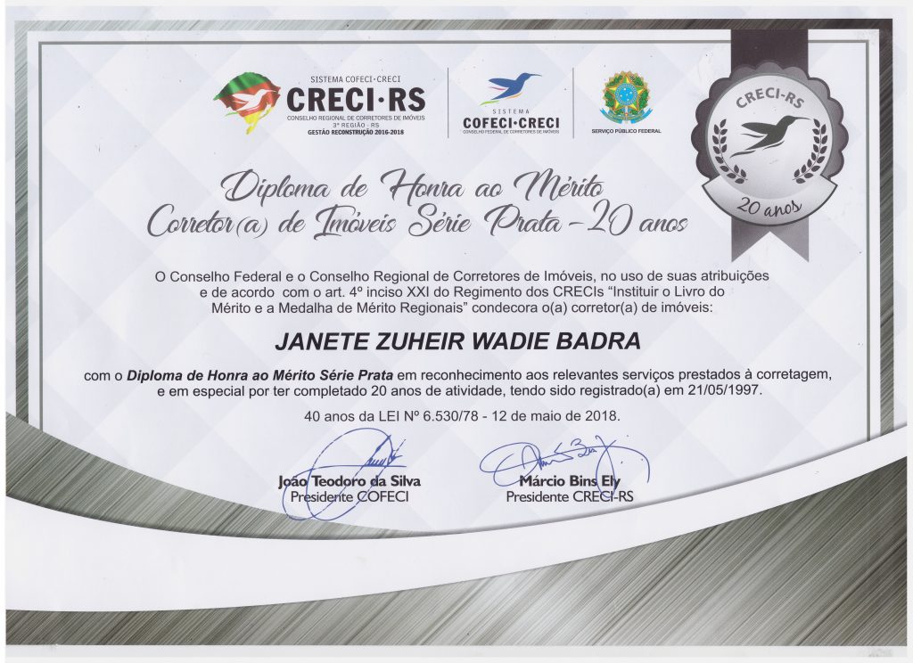 Corretor de Imóveis - Certificado