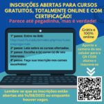 O Instituto Federal Sul Riograndense-IFSul, está com as inscrições abertas para os Cursos de Formação Inicial e Continuada (FIC) – 2ª Oferta, na modalidade a distância, com cursos online abertos e massivos (Massive Open Online Courses – MOOC), do Programa Emprega Mais, no âmbito da Rede e-Tec Brasil. Os cursos são gratuitos, totalmente online (podendo ser feito em qualquer horário), possuem certificação e contam com equipe especializada para auxiliar o educando. Desta vez os cursos oferecidos são: Mensageiro; Cuidador de idoso; Assistente de Tesouraria; Assistente de Contabilidade; Agente de Alimentação Escolar; Agente de Limpeza Urbana; Garçom; Assistente de Planejamento, Programação e Controle de Produção; Mensageiro em Meio de Hospedagem; Agricultor Orgânico e Instalador e Reparador de Redes de Computadores.  As inscrições devem ser feitas até a próxima segunda-feira (14), pelo link abaixo: http://ead.ifsul.edu.br/index.php/inscricoes-emprega-mais Mais informações podem ser obtidas pelo WhatsApp (55) 991548393 com Aline. 